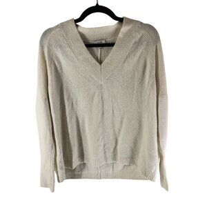Reiss Womens Elver Sweater V Neck Wool Blend Ivory XS